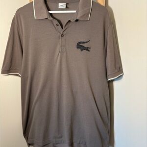 Lacoste Gray Polo Shirt with Large Alligator Vintage Exclusive